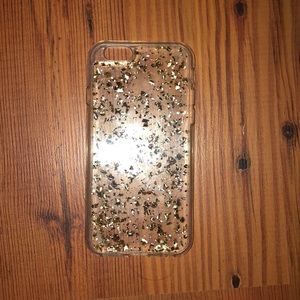 Gold flake phone case